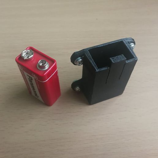 9v batteria titolare supporto 9volt passatempo Fai elettronica fonte potere energia dc meccatronica Radio 3D print model - Mito3D