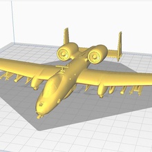 -10 thunderbolt ıı oyun uçak sanat oyuncak plan a10 a-10 fairchild Cumhuriyet kuvvet modelleme füze hava gökyüzü savaş 3d print model - Mito3D