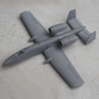 a-10a thunderbolt-ii scale 1 72 ready print stl files aircraft jet fighter military airplane a10 thunderbolt warhog 3d print model - Mito3D