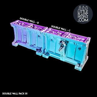 arc double murs pack d01 wargaming terrain astro déménagement artisanat scifi sci 3d print model - Mito3D