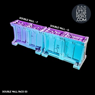 Bogen doppelt Wände Pack d03 Wargaming Terrain Astro Umzug Kunst scifi sci fi 3d print model - Mito3D