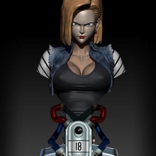 a18 android 18 printable real size 3d print model - Mito3D