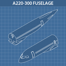 a220-300 fuselage clerx 3d print model - Mito3D