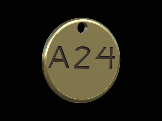 a24 porte clés bijoux clé gousset studio film 3d print model - Mito3D