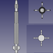 a2 míssil aeromodelismo brinquedo rc aeronave modelagem 3d print model - Mito3D