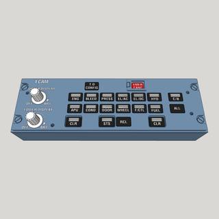 a330 ecam control panel Game airbus cockpit homebuild diy simulator hobby 3d print model - Mito3D