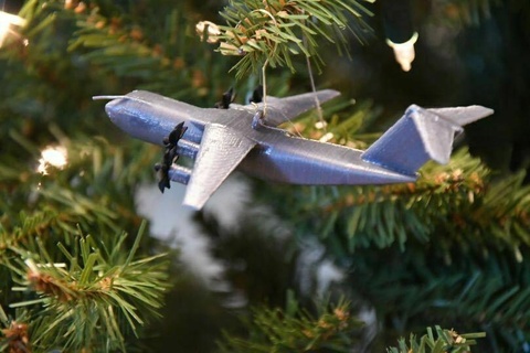 a400m model Noel dekorasyon süs askeri uçak Araçlar 3d print model - Mito3D
