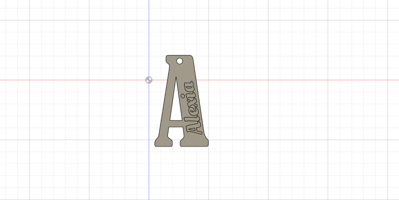 alexia portachiavi alfabeto scuola chiave anelli zaino luna 3d print model - Mito3D
