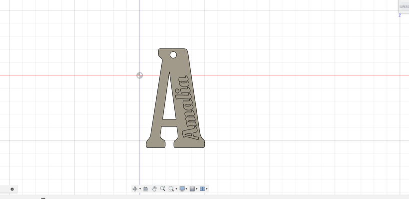 amalia portachiavi alfabeto scuola chiave anelli zaino luna 3d print model - Mito3D