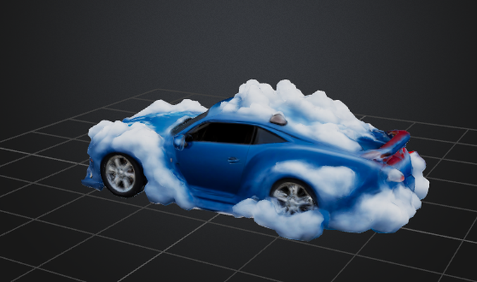 a car of clouds thunder game 3d print model - Mito3D