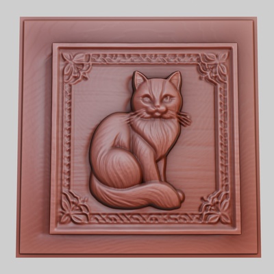 a cat sitting 3d printer model obj stl art 3dmodel sculpture cinema space dogtraining boxing celebration desert peace photography science art relief yeggi mito3d 3d print model - Mito3D