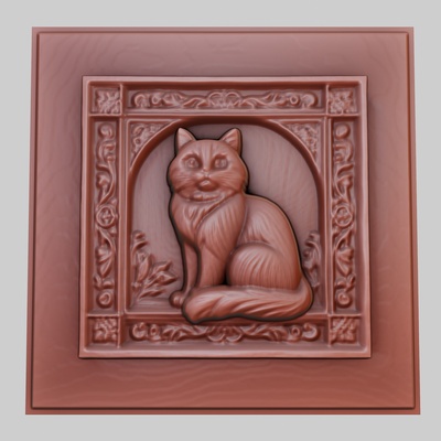 a cat sitting 3d printer model obj stl art 3dmodel sculpture cinema space dogtraining boxing celebration desert peace photography science art relief yeggi mito3d 3d print model - Mito3D