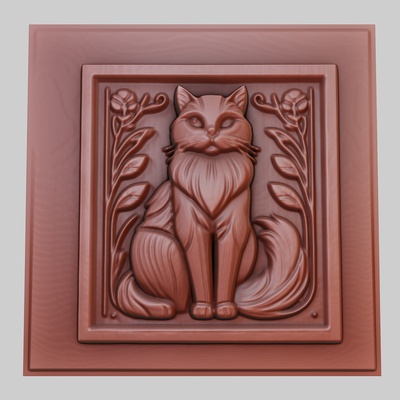 a cat sitting 3d printer model obj stl art 3dmodel sculpture cinema space dogtraining boxing celebration desert peace photography science art relief yeggi mito3d 3d print model - Mito3D