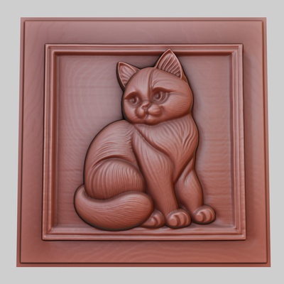 a cat sitting 3d printer model obj stl art 3dmodel sculpture cinema space dogtraining boxing celebration desert peace photography science art relief yeggi mito3d 3d print model - Mito3D