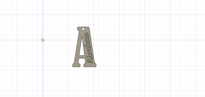 a de abraham llavero keychain alfabeto abecedario escuela school llaveros llave key mochila luna 3d print model - Mito3D