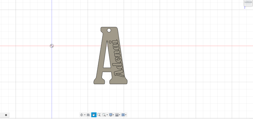 de adone llavero portachiavi alfabeto abecedario scuola llaveros schiavo chiave zaino luna 3d print model - Mito3D
