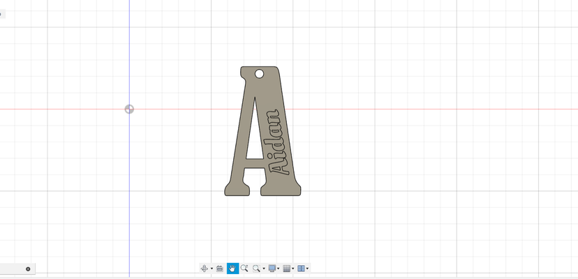 aidan llavero chaveiro alfabeto abecedario escola llaveros llave chave mochila lua 3d print model - Mito3D