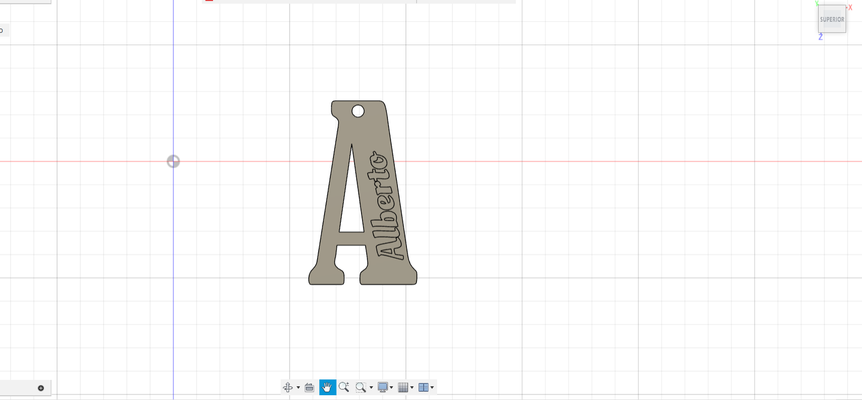 alberto llavero chaveiro alfabeto abecedario escola llaveros llave chave mochila lua 3d print model - Mito3D