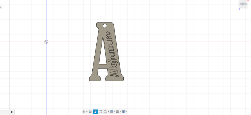 a de alejandro llavero keychain alfabeto abecedario escuela school llaveros llave key mochila luna 3d print model - Mito3D