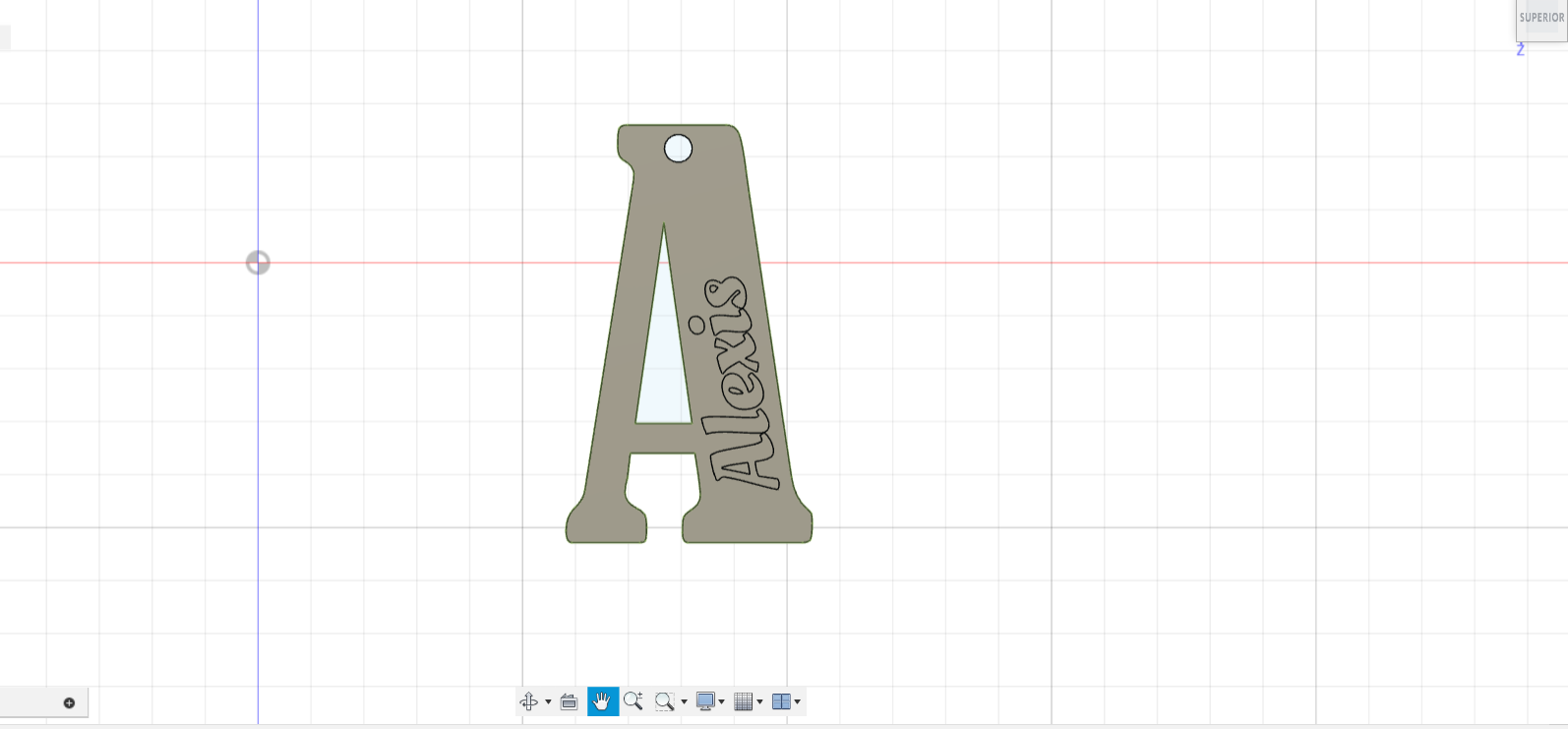 alexis llavero alfabeto abecedario escuela colegio llaveros llave mochila luna 3D print model - Mito3D