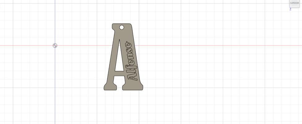 alfonso llavero chaveiro alfabeto abecedario escola llaveros llave chave mochila lua 3d print model - Mito3D