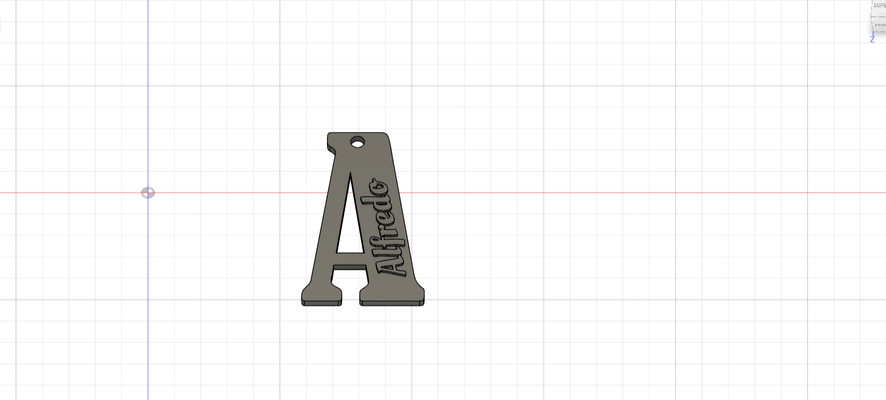 alfred llavero chaveiro alfabeto abecedario escola llaveros llave chave mochila lua 3d print model - Mito3D