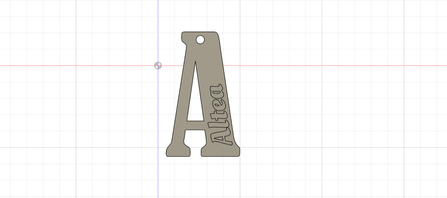 de altea portachiavi alfabeto scuola chiave anelli zaino luna 3d print model - Mito3D