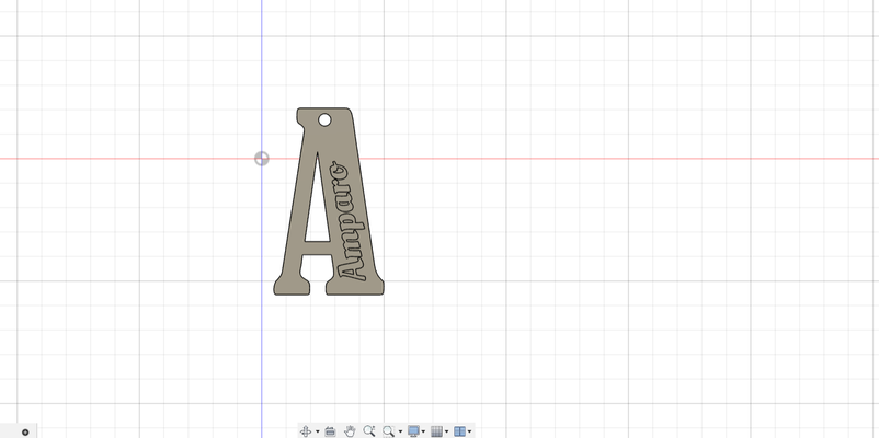 amparo llavero alfabeto abecedario escuela nombre colegio llaveros llave mochila luna 3d print model - Mito3D