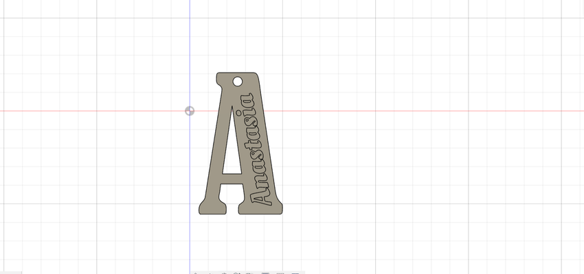 anastasia llavero chaveiro alfabeto abecedario escola llaveros llave chave mochila lua 3d print model - Mito3D