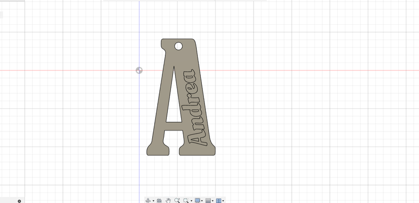a andrea llavero anahtarlık alfabe abecedario okul llaveros lave anahtar sırt çantası luna 3d print model - Mito3D