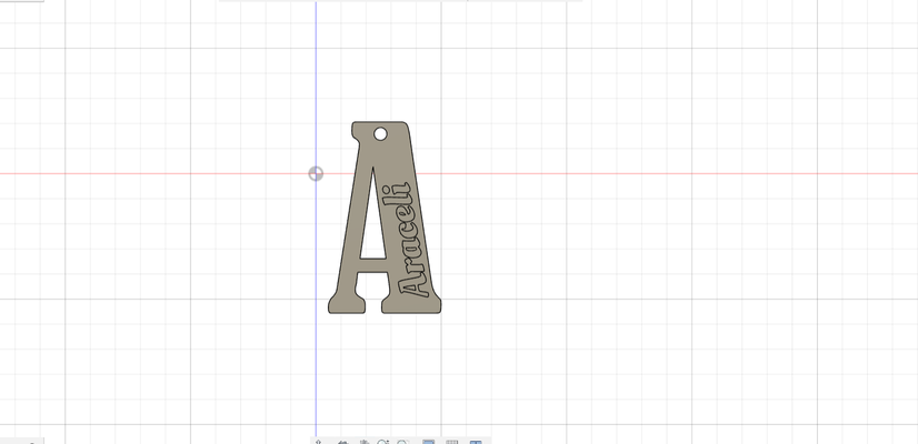 a araceli llavero anahtarlık alfabe abecedario okul llaveros lave anahtar sırt çantası luna 3d print model - Mito3D