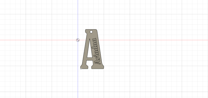a ariadna llavero anahtarlık alfabe abecedario okul llaveros lave anahtar sırt çantası luna 3d print model - Mito3D