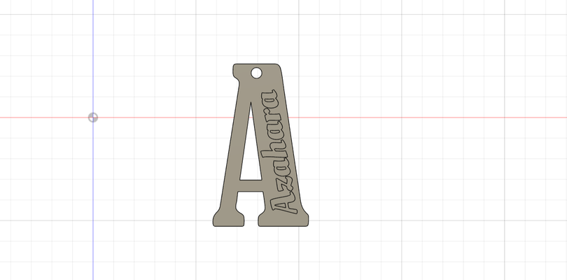 a de azahara llavero keychain alfabeto abecedario escuela school llaveros llave key mochila luna 3d print model - Mito3D