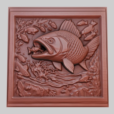 a fish eating food in an aquarium 3d printer model obj stl art 3dmodel sculpture cinema space dogtraining boxing celebration desert peace photography science art relief yeggi mito3d 3d print model - Mito3D