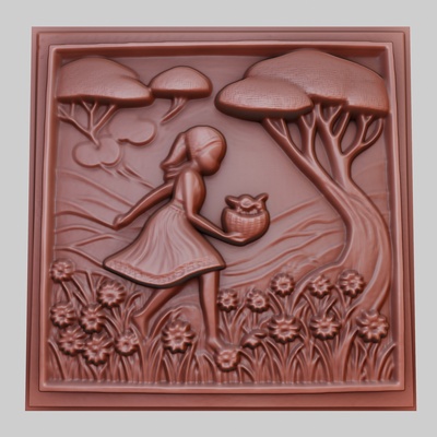 mädchen pflücken blumen wiese 3d drucker modell tier obj stl kunst 3dmodel skulptur kino platz hundetraining boxen feier wüste frieden fotografie wissenschaft linderung yeggi mito3d 3d print model - Mito3D