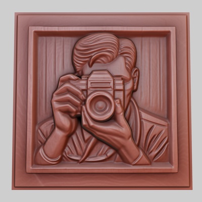 a man photographs 3d printer model animal obj stl art 3dmodel sculpture cinema space dogtraining boxing celebration desert peace photography science art relief yeggi mito3d 3d print model - Mito3D