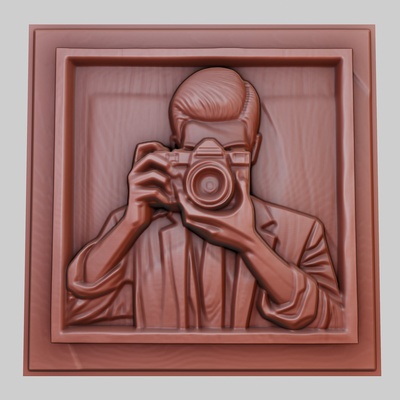 a man photographs 3d printer model animal obj stl art 3dmodel sculpture cinema space dogtraining boxing celebration desert peace photography science art relief yeggi mito3d 3d print model - Mito3D