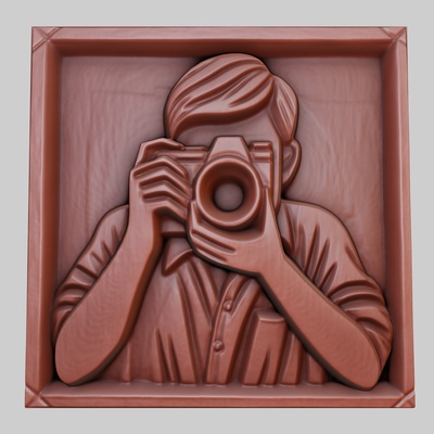 a man photographs 3d printer model animal obj stl art 3dmodel sculpture cinema space dogtraining boxing celebration desert peace photography science art relief yeggi mito3d 3d print model - Mito3D