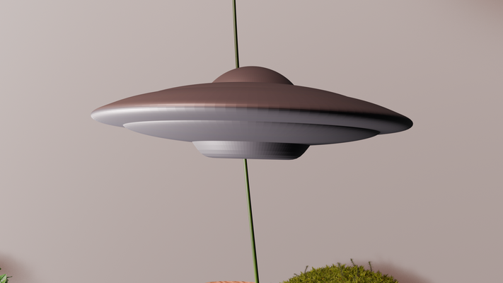 a simple ufo terrarium home aquarium ovni 3d print model - Mito3D