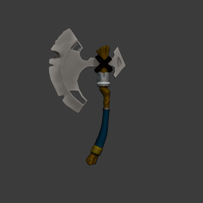 a stylized axe art weapon sword 3d print model - Mito3D