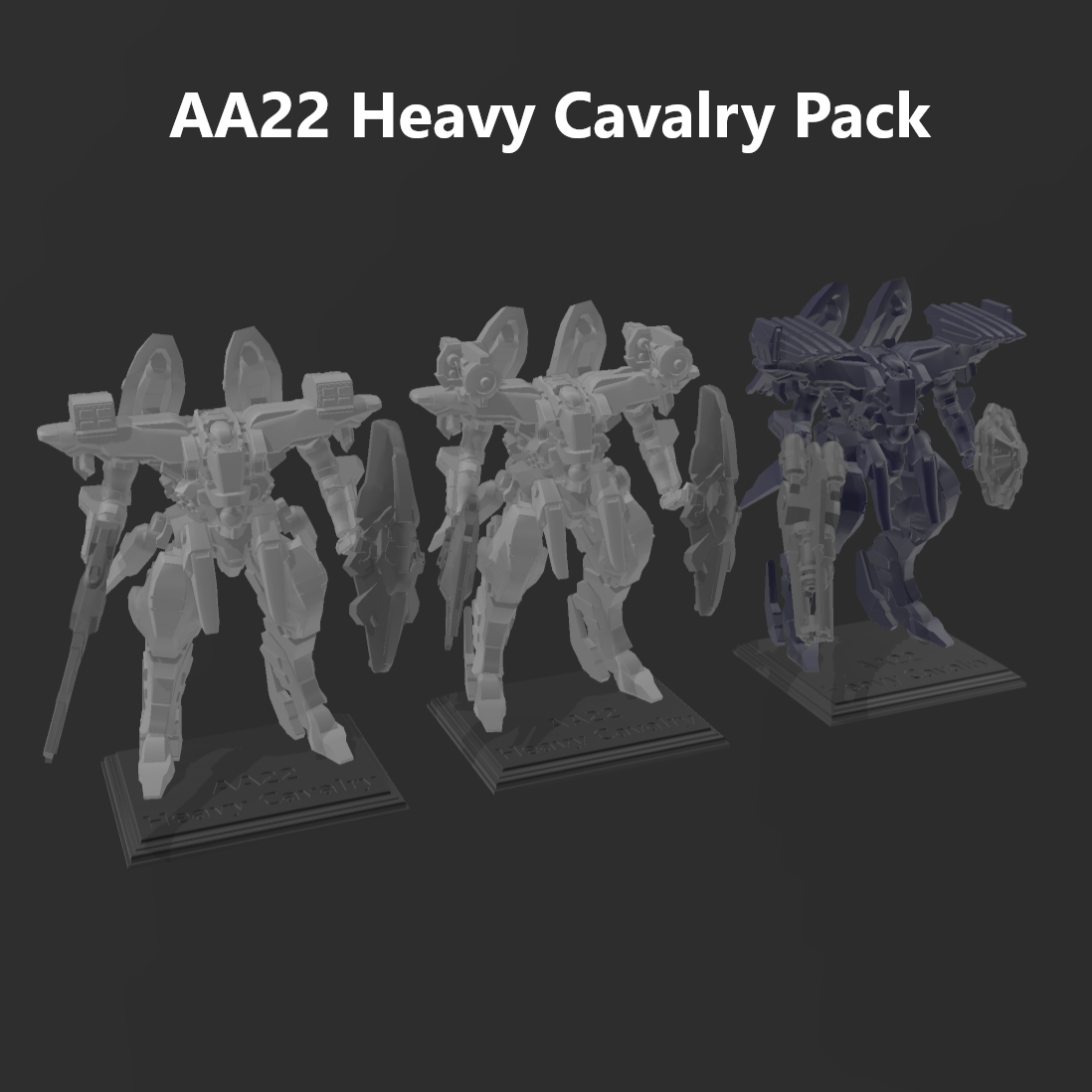 aa22 heavy cavalry pack acvi 1 100 scale statue 3D print model - Mito3D