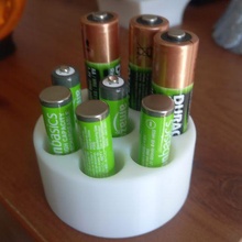 aa aaa bateria barril 3d print model - Mito3D