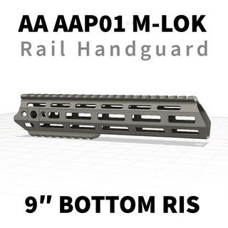 aa aap01 m-lok rail handguard - 9 ris Various airsoft gbb gbbr action army mlok 3d print model - Mito3D