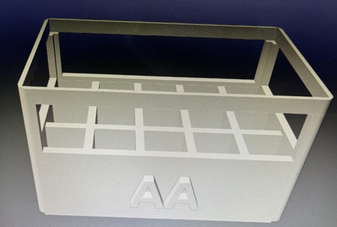 aa porta batteria casa batterie organizzatore organizzare ordine ordina per ripulire 3d print model - Mito3D