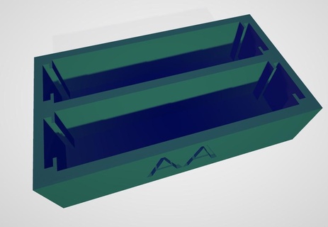 aa battery box 2 stk 3d print model - Mito3D