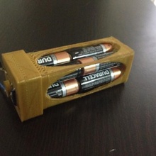 aa battery box - solo aggiungere a filo strumento batterie porta batteria elettronica 3d print model - Mito3D