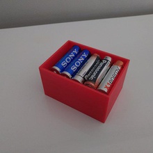 aa caja de la batería casa 3d print model - Mito3D