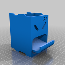 aa batería soporte monstruo organización 3d print model - Mito3D