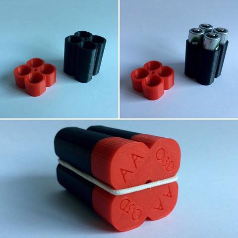 batería aa titular o3d varios 3D print model - Mito3D