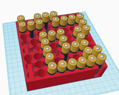 aa batería almacenamiento laberinto cubo impresión sitio artilugio 3d print model - Mito3D